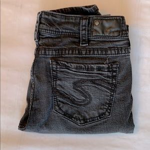 Silver Suki black jeans 30/31.  Mid skinny.